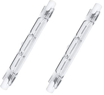 LEDLUX 2 Pezzi Lampade Alogena R7S Dimmerabile, Bianco Caldo 2800K, R7S 78mm 80W 1375 Lumen