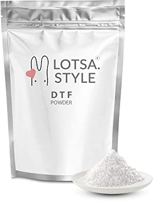 Lotsa Style Adhesivo termofusible de transferencia digital en polvo DTF Direct to Film Pretratamiento para impresión directa de camisetas (8,8 oz / 250 g, blanco)