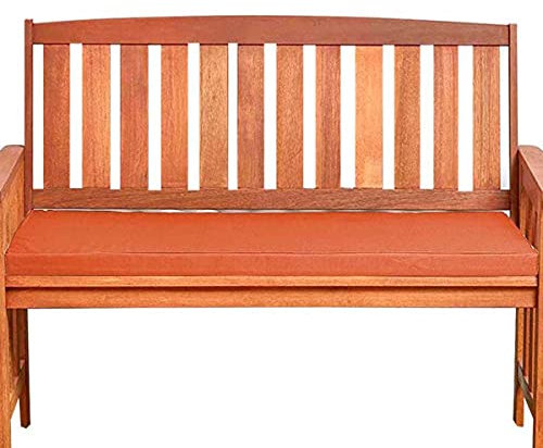 Waigg Kii Kissen für Gartenbank, 2- / 3-Sitzer, wasserdicht, 100 / 120 cm, Bank-Sitzkissen, für den Außenbereich, 150 cm, lang, Bank-/Stuhlkissen für Terrassenschaukel (100 x 30 x 5 cm, Orange)