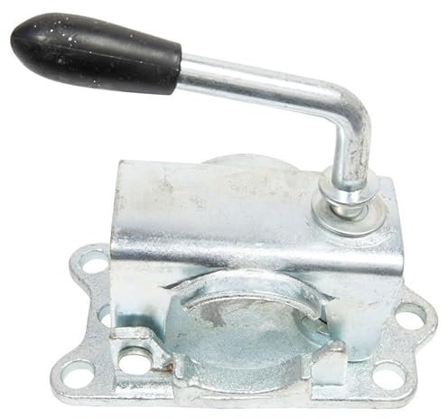 mb-m Morsetto di serraggio in ghisa rinforzato con piastra in ghisa, tubo Ø 48 mm, per ruota di supporto, rimorchio, roulotte, roulotte