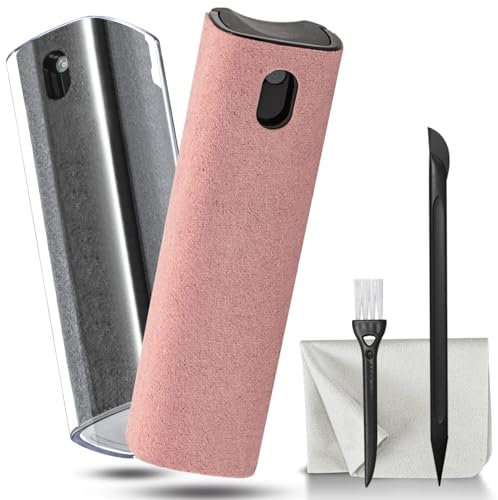 2Pcs Laptop Screen Monitor Cleaner Spray, Touchscreen del telefono e Kit di pulizia dello schermo dell'auto per telefoni cellulari, Tablet, PC, Computer, iPhone, iPad, MacBook - Nero e Viola