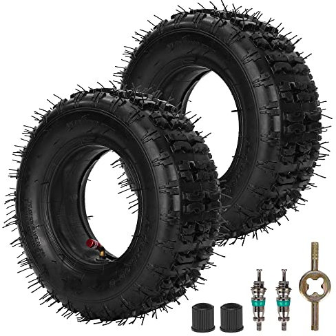 RUTU 13 x 5.00-6 13X5-6 Pneu et chambre à air avec tige de valve incurvée TR87 pour Razor Dirt Quads Yerf Dog Motovox Go Karts Dirt Bikes ATV Tondeuse Tracteur Chariot Diable 4 Roues Lot de 2