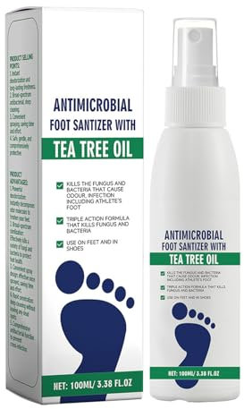 Antifungal Foot Spray - Athletes Foot Spray Fungal Treatment - Anti Fungal foot Sanitizers spray with Tea Tree Oil for Smelly Feet - Athletes Feet Treatment Natural Formula for Women & Men