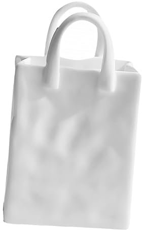 ULTECHNOVO Vaso in Ceramica Per Composizioni Floreali e Contenitore Per Penne, Decorazione Da Tavolo Elegante e Versatile Per Ufficio, Balcone e Sala D'attesa, Grande Capacità Manici