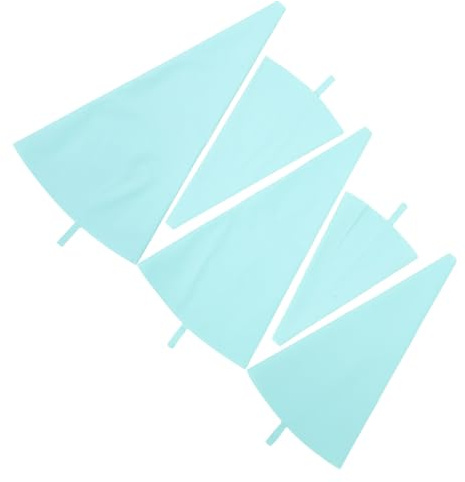 DIYEAH Lot de 5 Poches à Douille en Silicone Réutilisables Couleur Vert Clair Set Pâtisserie Léger et Solide pour Décoration Précise de Gâteaux Cupcakes et Biscuits Nettoyage Facile