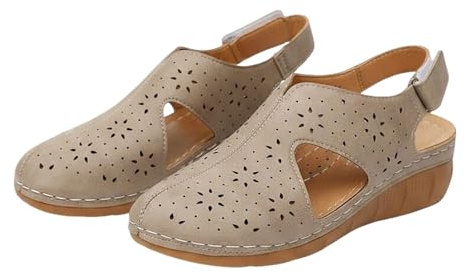 Sandale Femme Confortable Bout Fermé - Sandale Femme Ete Talon Compensee | Spartiate Mules De Marche Sandalette Ajourée Et Respirant Chaussure Tendance Mule Unie Exterieur Sandalette