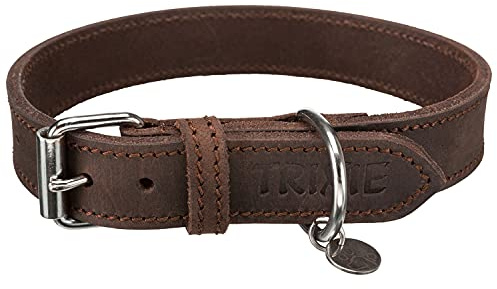 TRIXIE Collar de cuero engrasado para Perros