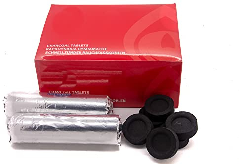 Scentolino Rökt kol premium snabbtändare rökning 10 rullar Ø 40 mm 100 stycken
