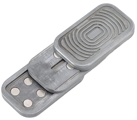 ADHD Fidget Toys, Portabel Fidget Push Slider i Rostfritt Stål EDC Stress Relief Toy Kontorsskrivbord Halkfri Anti-ångest Autism Sensorisk Leksak för Neutral, Pojkvän och Pappa