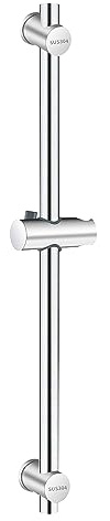 Vista 66cm Shower Riser Rail SUS304 Stainless Steel Bathroom Rail for Shower Wall Mounted Adjustable Shower Head Holder Brushed Silver