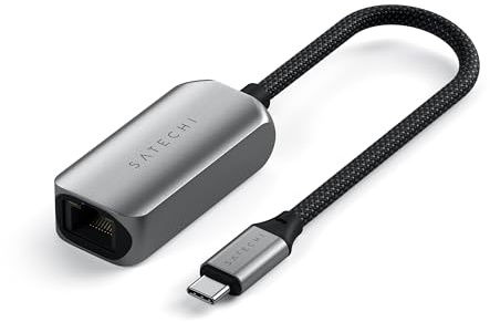SATECHI Adattatore Ethernet USB C 2.5 Gbps Gigabit per Connessione di Rete Ultra Veloce, Design Compatto Plug and Play per MacBook Air e Pro, Laptop, iPad, iPhone