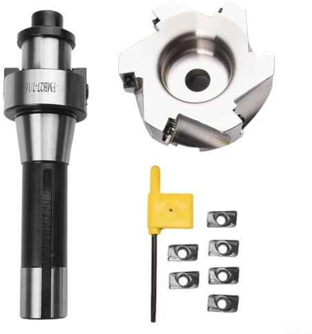 Kit de fraiseuse CNC, barre à outils droite R8 FMB27, disque de fraisage 400R 80 mm, clé et 6 lames en carbure APMT1604, pour coupe de plaque