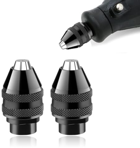 2 Pezzi Mandrino a Sgancio Rapido per Dremel 4486, 1/32 1/8 Mandrino per Avvitatore Autoserrante Adattatore Trapano Attrezzi Mandrino Ricambio per Dremel 4000,400,3000,398,395,300,200,285,8200,800
