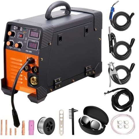 Welder 250/160/200A TIG Arc Welder 3 in 1 Welding Machine Stick IGBT DC Inverter Digital Display Combo Work, and DIY Easy to Use(250A)
