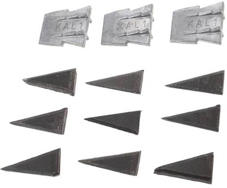 Toyvian Coins Métalliques Coniques pour Manche d'Outil Lot de 12 Pièces en Fer pour Marteau et Hache Accessoires de Réparation pour Travaux de Menuiserie et Urgences