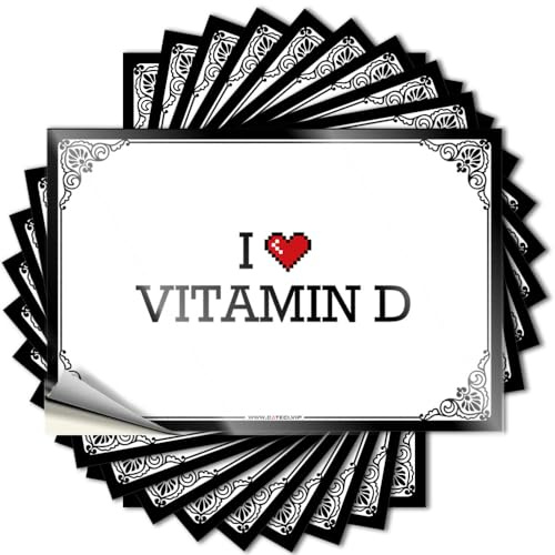 Pojkar, tatueringsform vatten I Love Vitamin D | fluffiga vattentäta vinylklistermärken (8 x 12 cm)