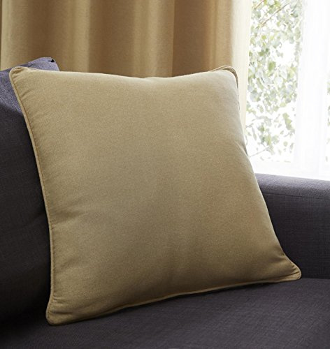 Fusion - Sorbona - Cojín Relleno 100% algodón, 43 x 43 cm, Color Ocre