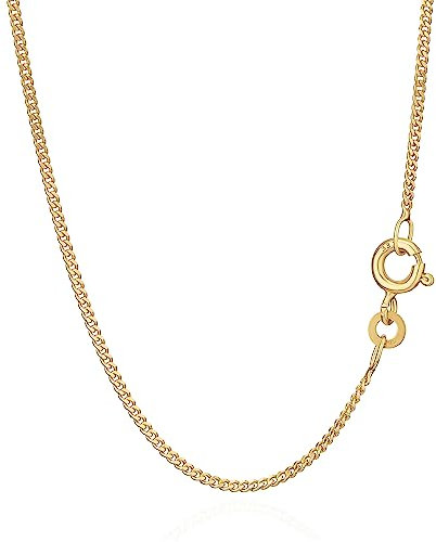 NKlaus 65cm Panzerkette 333 Gelbgold 8 Karat elegante Halskette filigrante Breite 1,2mm Collier 2,6g schwer 8984