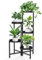 JC-Houser 5 Tier Metal Plant Stand Indoor Outdoor, Foldable Corner Tall Plant Stands for Plants Multiple, Tiered Plant Shelf Flower Pot Holder Display Rack for Patio Garden Balcony Living Room