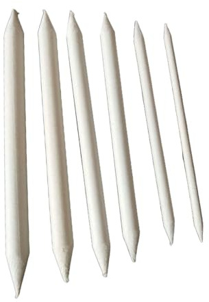 6 Pieces Art Paper Tortillon Blending Stump for Art Sketch Pastel Drawing Tool Pen