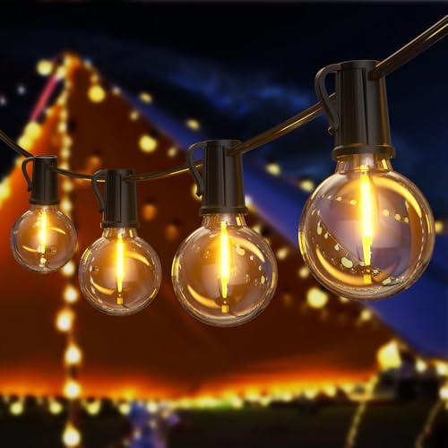 FIFlying Catena Luminosa Esterno 20.1M/65.9FT, G40 Impermeabile Luci da Esterno Giardino con 30+2 LED, 2700K Bianco Caldo Catena Luci Esterno, Adatta per Festival, Matrimoni, Feste, Giardini, Terrazze