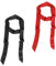 KRYMSON 2 Stück Damenband, Damen-Krawatten, Lange Haargummis, Dekorative Gürtel, Seidig Atmungsaktive Gürtel, Damen-Stoffgürtel (Schwarz, Rot)