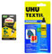 Henkel Pattex Spezialkleber Textil, Textilkleber & UHU Spezialkleber Textil Tube, Schnellabbindender Klebstoff für verschiedenste Textilien und Stoffe, 20 g