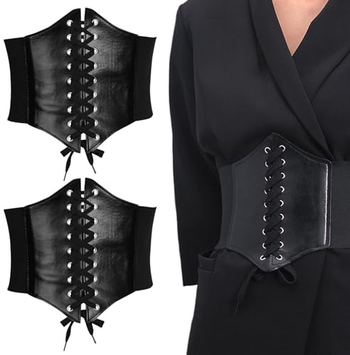 SZSMW 2 Paquetescorset - CorpiñOs Mujer - Corset Negroperfecto Para uso Diario, Fiestas de Disfraces,Cosplay,Recuerdos de Fiesta,VersáTil Y Adecuado Para Todas Las Ocasiones