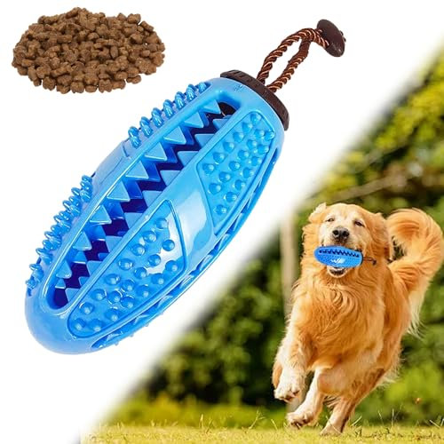 Occtingkind Kauspielzeug für Hunde,Hundezahnbürste,Robustes Hunde Kauspielzeug zur Beschäftigung,Naturkautschuk und Zahnreinigung,Hund Spielzeugball (L)