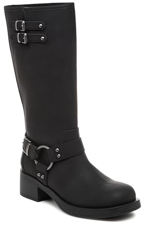Rocket Dog Nash Faux Leather Women's Black Heeled Knee High Boots - UK 6