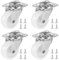 Flintronic 4 PCS Swivel Castors, 40mm Castor Wheels without brake (1.5 Inch), Furniture Trolley Wheel with Double Ball Bearings, Heavy Duty Caster-Wheel for DIY Industrial Applications