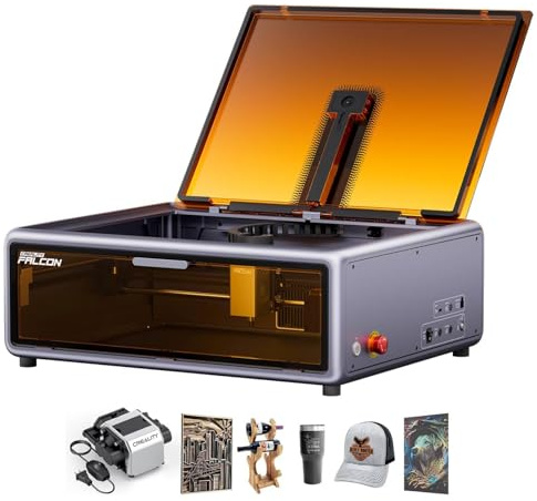 Creality Falcon A1 10W Lasergravierer Kit, Vollständig Geschlossen Laser Cutter, Intelligenter Kamera, 600 mm/s, 305 * 381mm Arbeitsbereich, Ideal für Holz, Metall, Acryl, für Anfänger