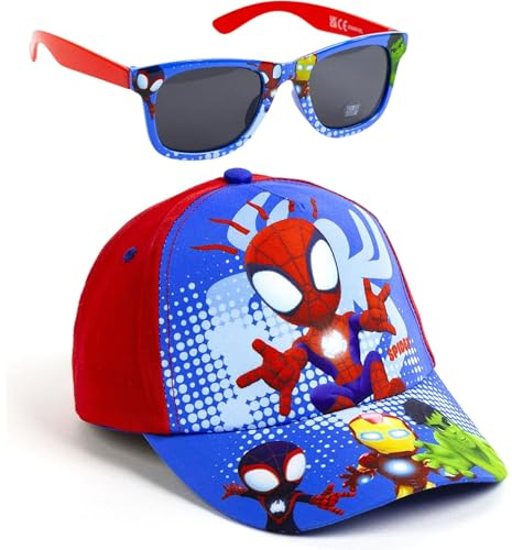 CERDÁ LIFE'S LITTLE MOMENTS Gorra Set Gafas de Sol SY Summer 2025 Casquette de Baseball, Spidey, Taille Unique Mixte