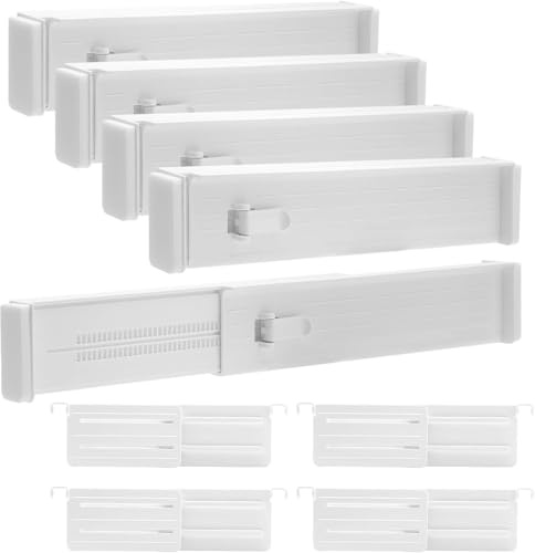 APOMOONS Separadores de Cajones,Separadores de Cajones Ajustable Organizadores de Cajones Divisorias (32.3-56 cm) Separador Armario de PláStico para Cocina Baño Dormitorio Eómoda Oficina