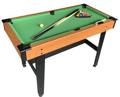 Tavolo da Biliardo Relaxdays con Accessori, 4 Gambe, HxLxP 78 x 120 x 61 cm, Mini Pool per Bambini e Adulti, Multicolore