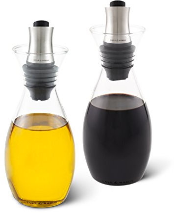 Cole & Mason H103028 Haverhill Essig und Ölflaschen set, 2x 240ml, Essig und Ölflasche mit ausgießer, Öl- und Essig Geschenk, Glas, 2x Ölflasche/Essigflasche,