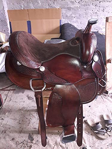 Equestrian Universe Western Sella Completamente Show Sella con Angolo Argento Canchos & Sottosella