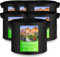 XVZ Pflanzsack Kartoffel, 6 Stück 30L Vliesstoff Pflanzsäcke für Kartoffeln Tomaten Erdbeeren Paprika Karotten - 7 Gallonen Schwarz