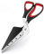 LEAZZLE Pizzaschere,Pizzaschneider mit Extra Scharfer Edelstahlklinge und Griff mit Weichem Griff,Multifunktionale Küchenschere,Pizza Scissors,27.5CM,Schwarz/Rot