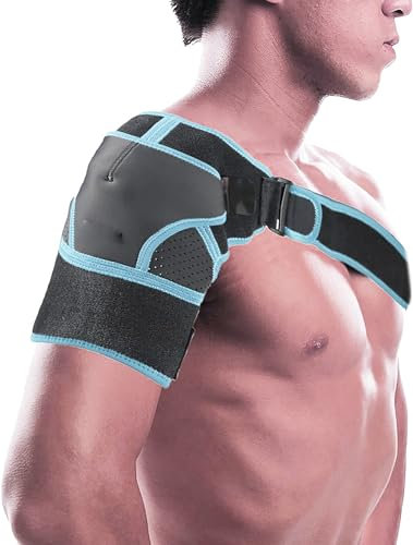 GUTEINTE Tutore Spalla Regolabile, Supporto per Spalla Destra e Sinistra Manicotto a Compressione Prevenzione degli Infortuni Stabilizzatore, per Dolore, Lussazione, Tendinite