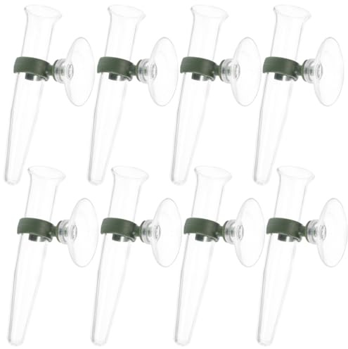 8 Piezas Tubos De Almacenamiento De Flores Floreros Para Centros De Mesa Tubo De Flores Con Ventosa Jarrón De Flores De Pared Portaflores Tubos De Corte De Flores Nutrición Hebilla