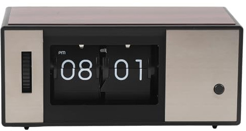 lvifloae Retro Digital Flip Down Clock Mini Auto Flip Desk Turner Clock Easy to Read with Battery Powered Small Box Shape Home Office Decor for Living Room Bedroom Kitchen Office