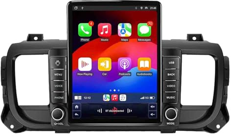 Generico Autoradio Android 9.7 Touch Screen Doppio DIN per Citroen Jumpy 2016-2021, CarPlay, Android Auto, Navigazione GPS, Bluetooth, Connettività WiFi, Impianto Stereo