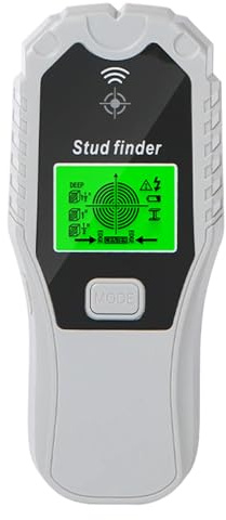Regeldetektor Väggscanner | 5-i-1 Vägg och Kabeldetektor med LCD-display och Ljudlarm - Noggrann Ledningssökare | För Bildinramning, Snickeri, Hemrenovering, Tak, Gipsskivor, Puts, Elarbeten Och Rörmo