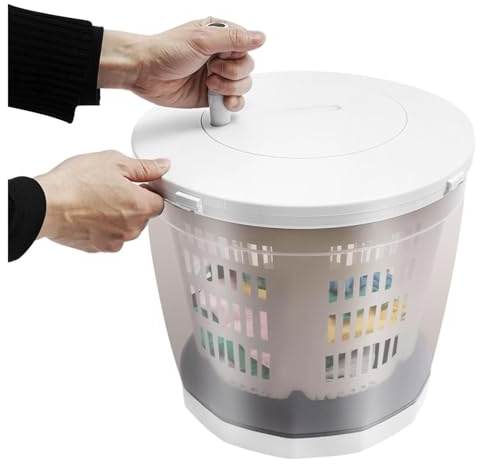 Handvevad tvättmaskin, 2-i-1 manuell tvättmaskin med centrifugeringstork, kompakt mini-tvättmaskin och torktumlare, för husbilsresor, camping