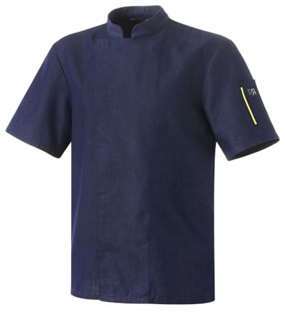 ROBUR Veste de Cuisine Mixte Manches Courtes Nero
