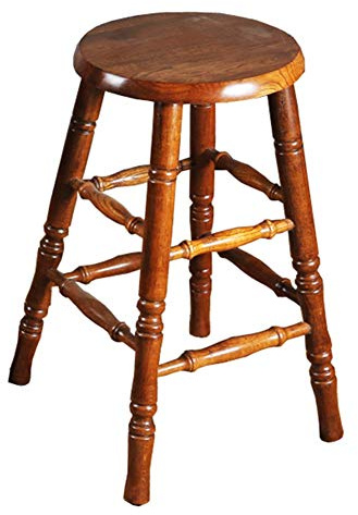 Wooden Bar Stool High Bar Stool 6-Leg Structure Simple Stable (Color : Natural Size : 32x62cm)