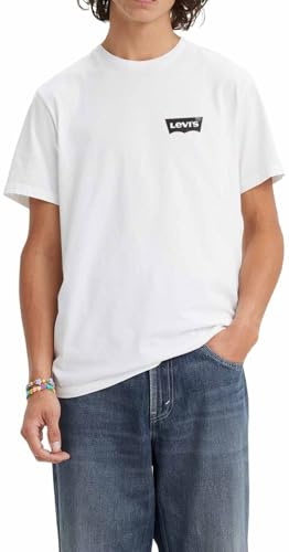 Levi's Men's Graphic Crewneck Tee T-Shirt, Color Bw White +, M