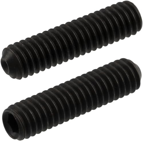 AERZETIX - C76069 - Lot de 10 Vis de blocage serrage sans tête M4X16 mm à bout concave cuvette 6 pans creux - en acier - couleur noir