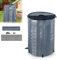 JOIEYOU Regentonne 200L Regenwassertonne Faltbar Regenauffangbehälter mit Ablassventil Hahn und Wasserstandsskala Wassertank für Garten, Grau